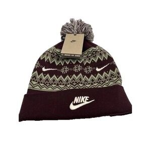 New Nike Unisex Men's Women's Peak Fair Isle Beanie One Size